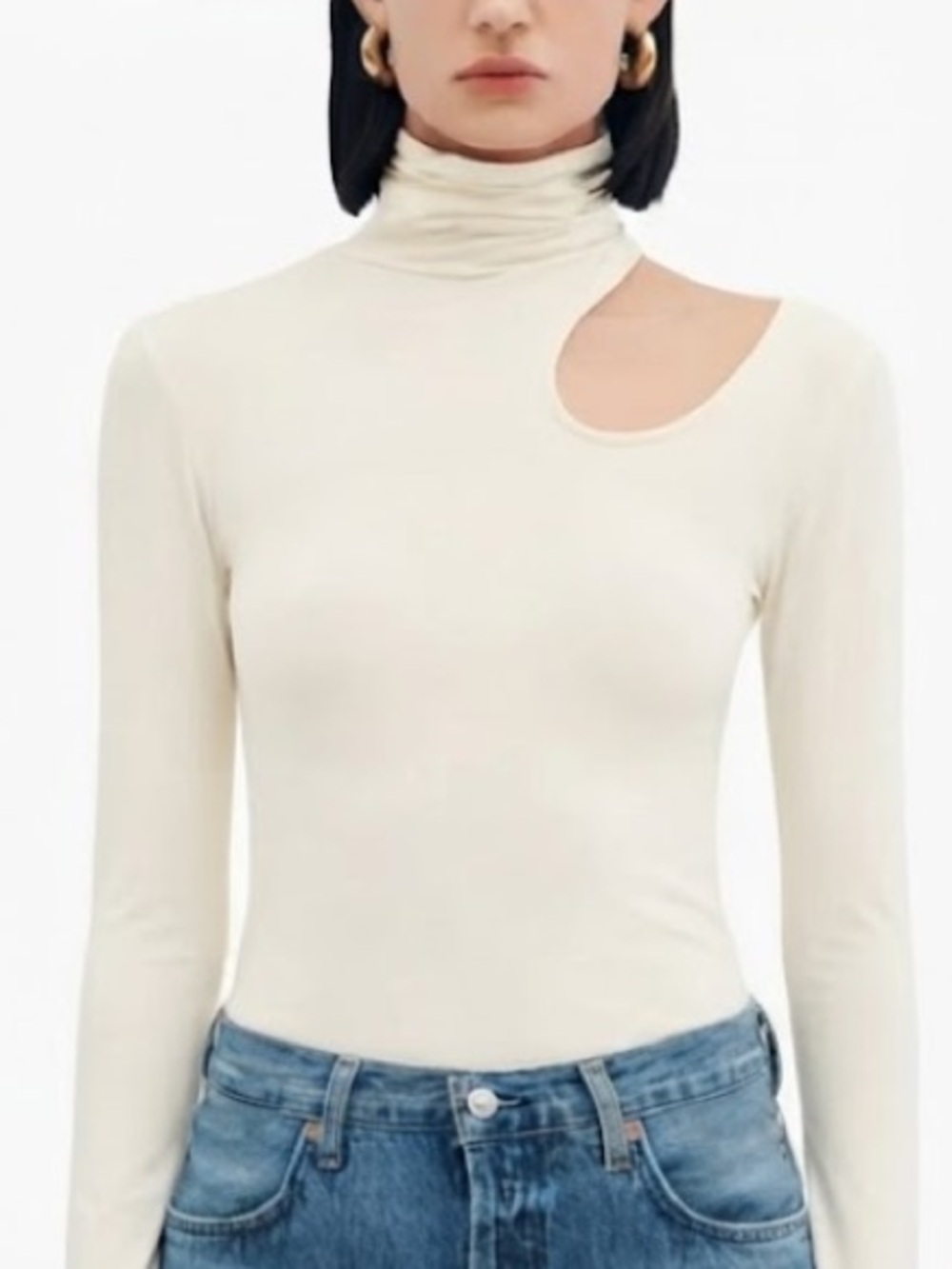 NWOT Marcella Allegra Cutout Turtleneck | Size M
